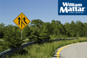merging traffic sign