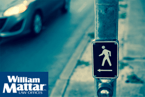 pedestrian crossing sign at crosswalk